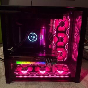 EVGA Gaming PC with Pink RGB Lighting